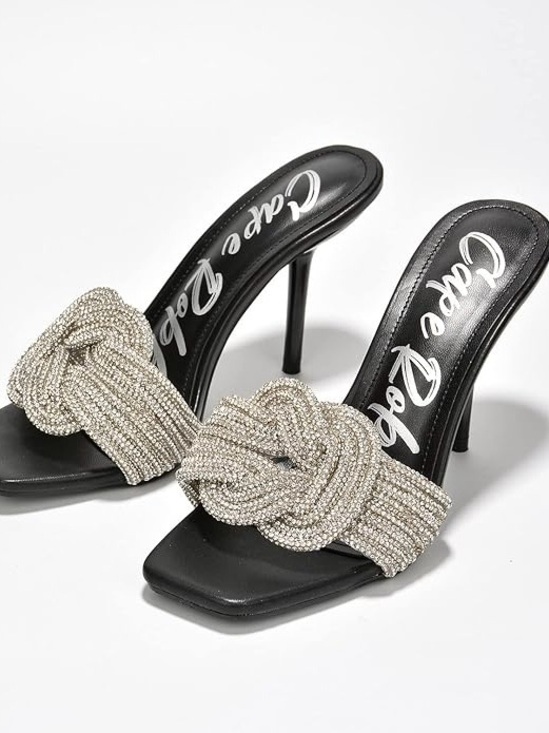 Cape Robbin Shoes - NWT CAPE ROBBIN Flynn Rhinestone Knot Embellished Heels Size 9